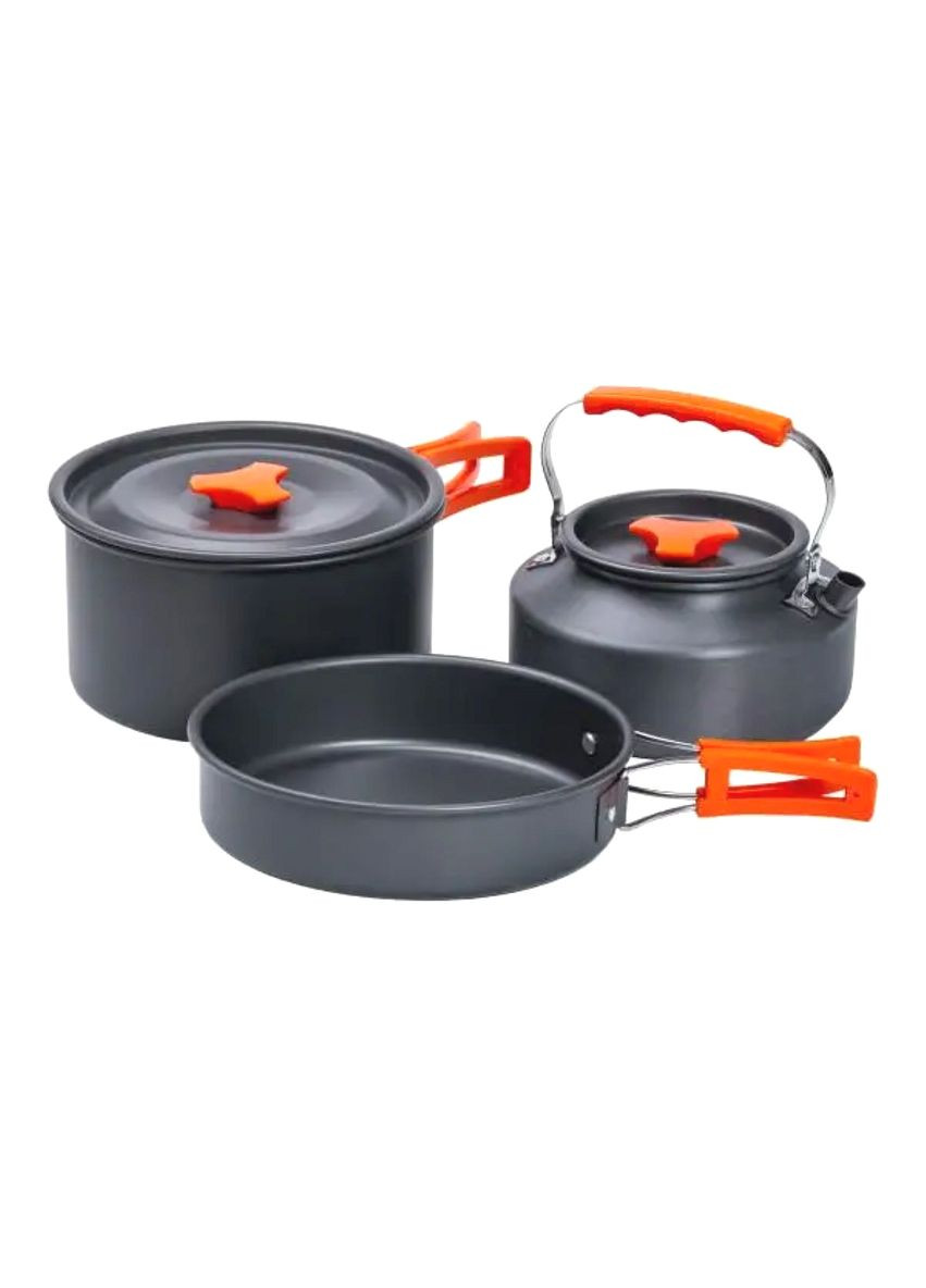 Набір туристичний посуд алюміній каструля сковорода чайник для походу кемпінгу сумка для їжі ProDobro (364190240)