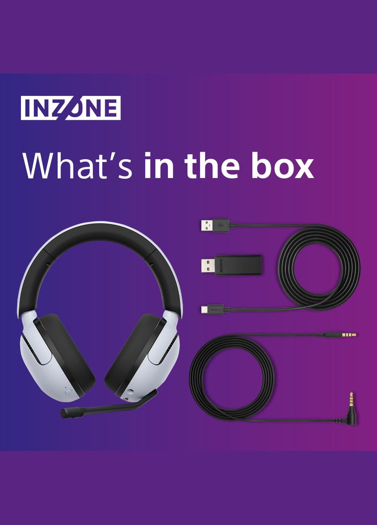 Гарнітура ігрова Over-ear INZONE H5 Wireless, Mic, Sony (342397757)