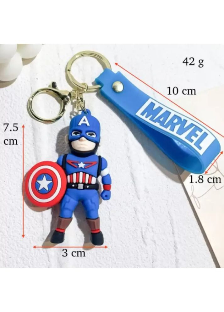 Брелок іграшка на рюкзак Капітан Америка Captain America Keychain 3D No Brand (328451042)