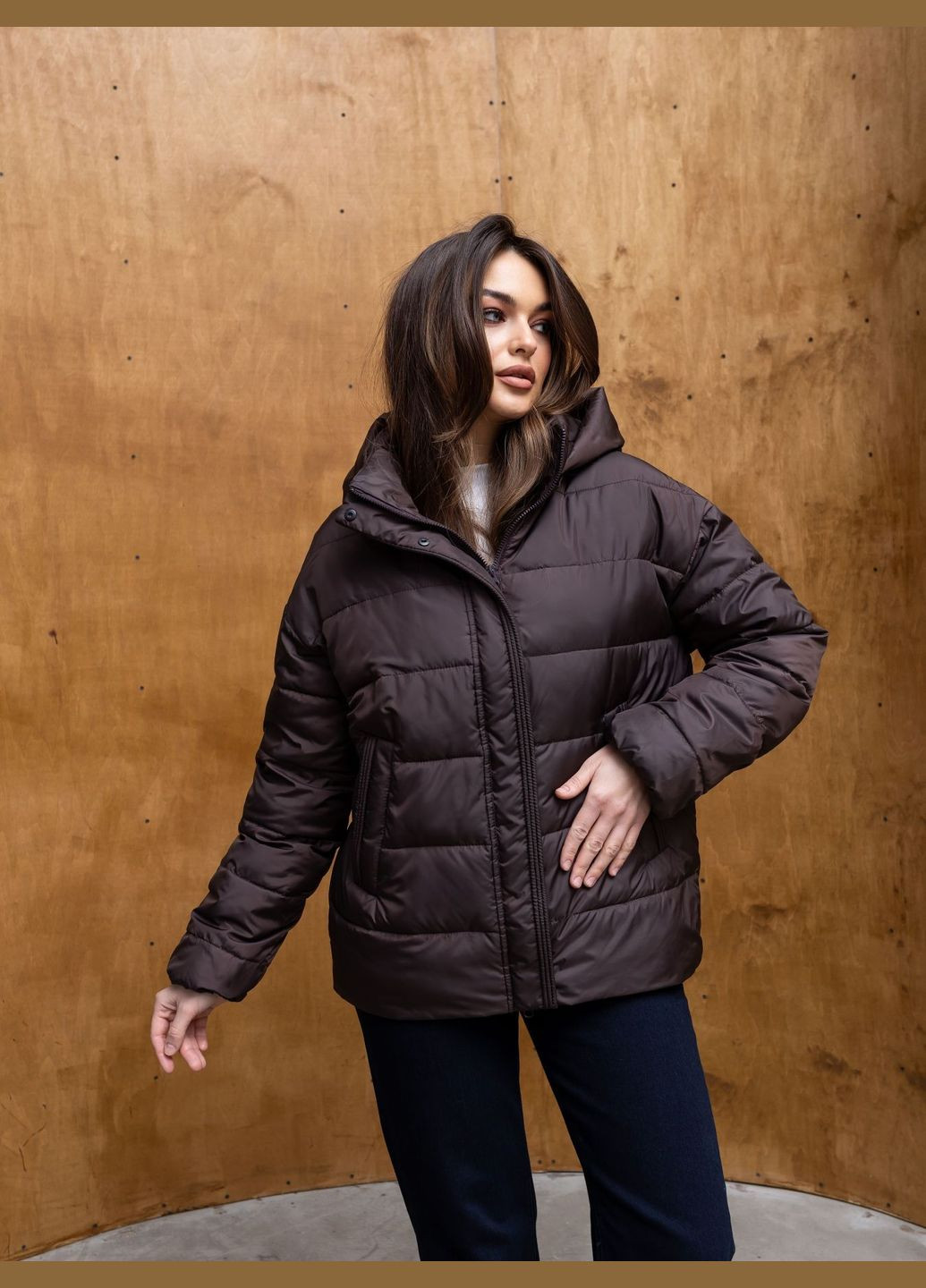 Коричнева демісезонна демісезонна куртка Geran