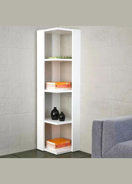 Стеллаж угловой из дерева Кингдрай 4 зефир (УСП-401320) No Brand (327845505)