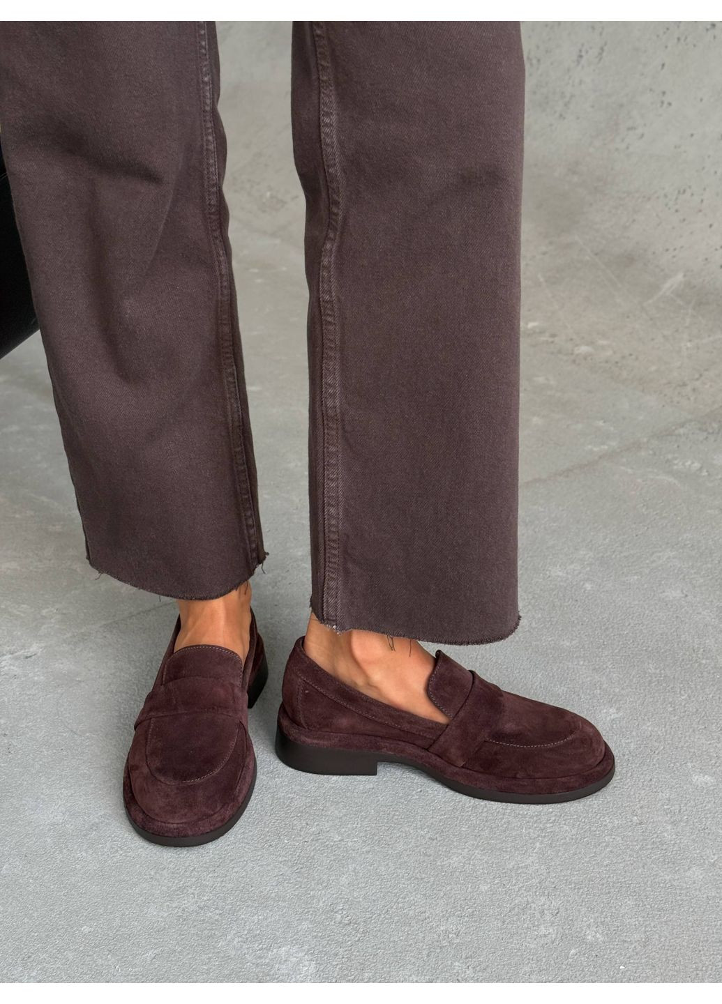 No Brand Лоферы женские NikArt 11698 (шоколадная, натуральная замша, Украина) коричневый з, — (356455383)