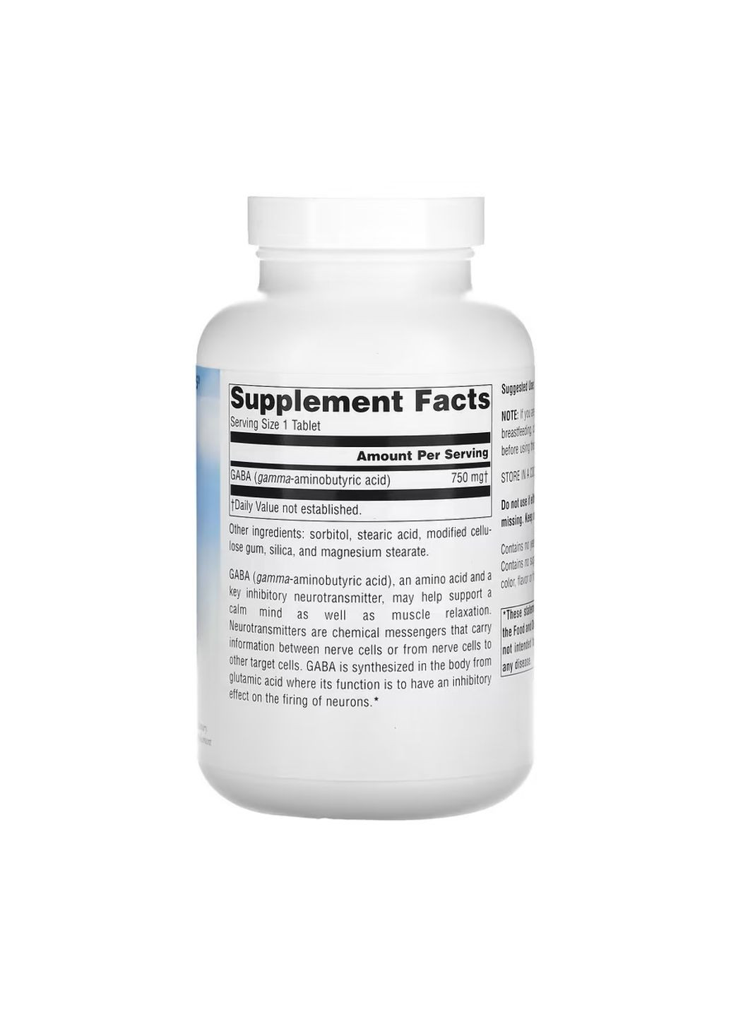 ГАМК (Гамма-аміномасляна кислота) Serene Science® GABA 750 mg - 180 tabs Source Naturals (331155438)