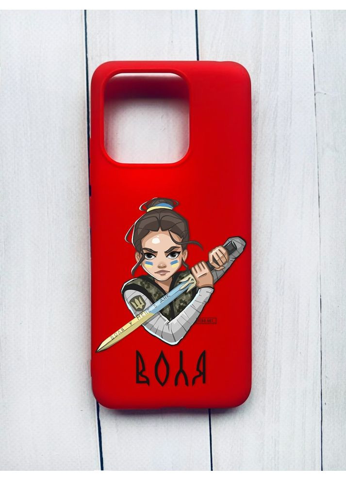 Матовый чехол на Xiaomi Redmi 12C:: Украинская защитница (принт 169) CASE CONTROL (360711584)