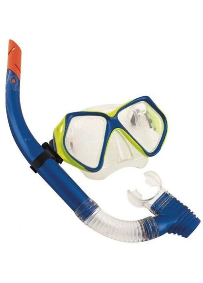 Набор 2 в 1 для плавания 24003 (маска: размер L, (14+), обхват головы ≈ 54-65 см, трубка), голубая Bestway (300693867)