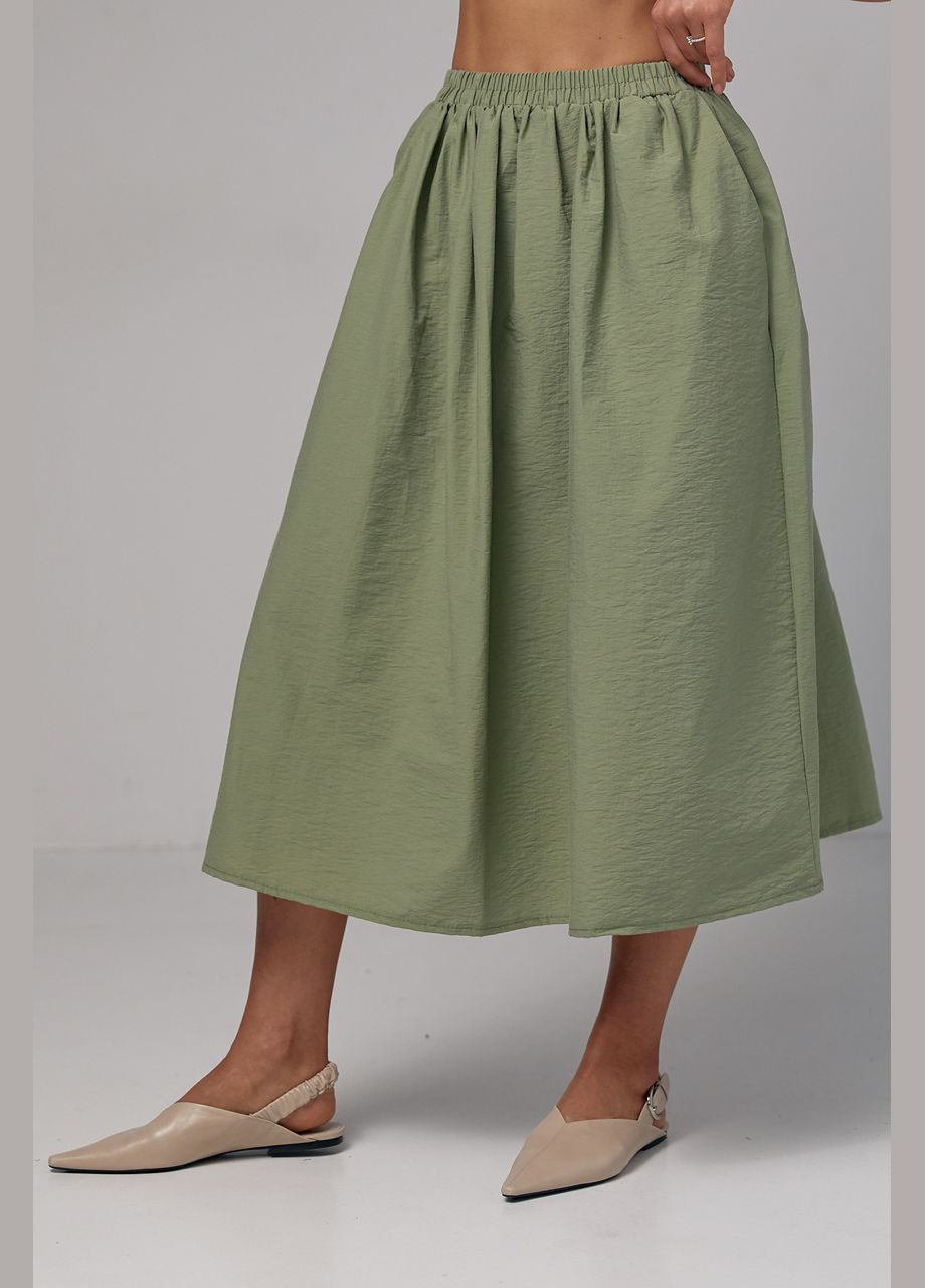 Оливковая (хаки) юбка Lurex