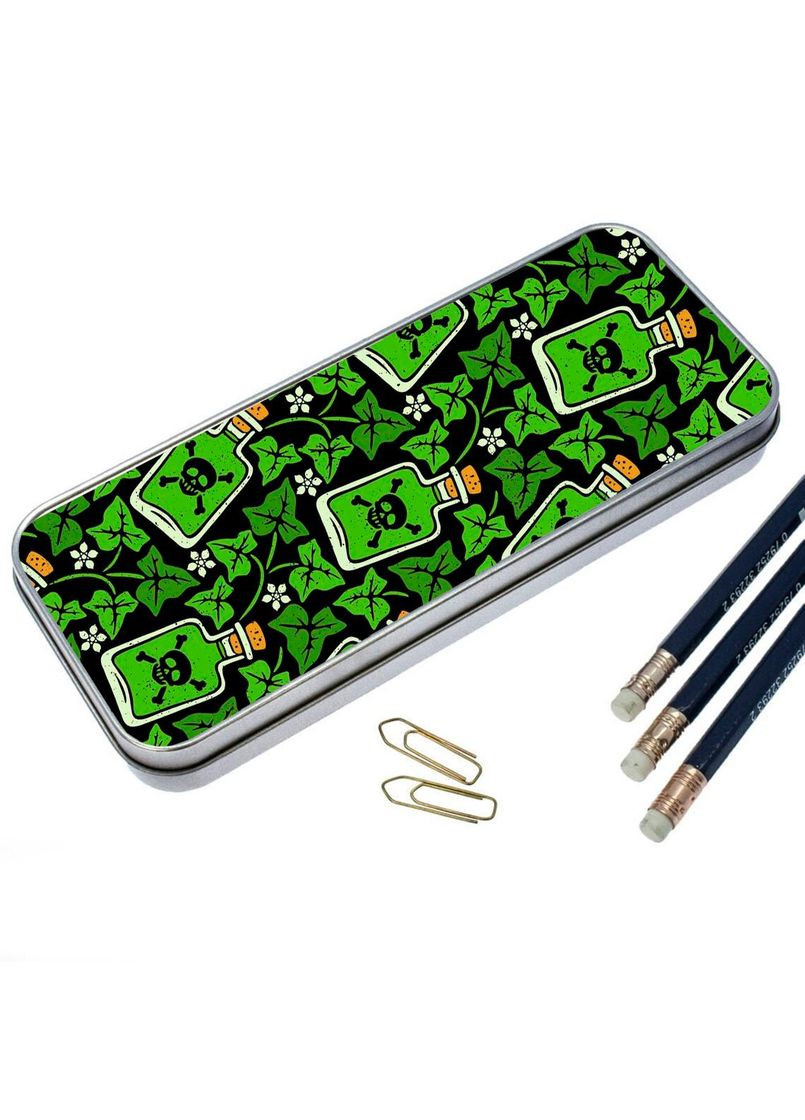 Пенал шкільний для хлопчика та дівчинки металевий губи 7*18 см Silver No Brand (309158787)