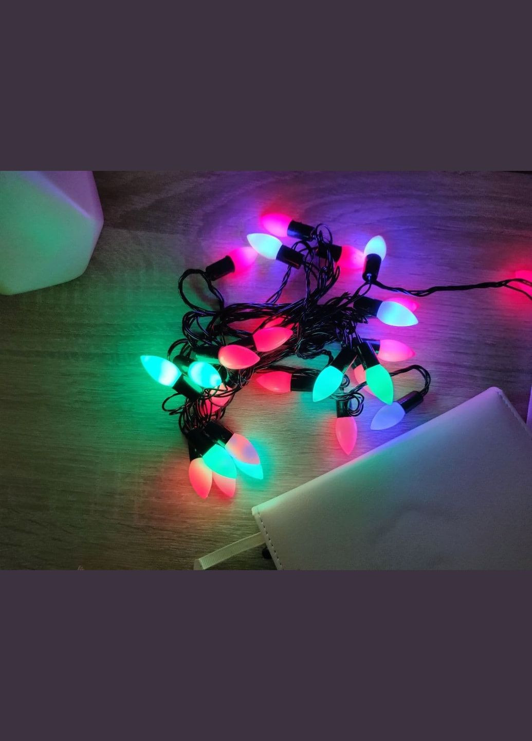 Гірлянда матові кулі Світлодіодна LED гірлянда 28 LED 5 м різнокольорова Крапля No Brand (315047001)