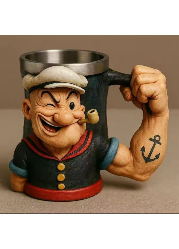 Креативная пивная кружка барная пивная кружка ручной работы в 3D изображении в виде морского Боцмана No Brand (354693674)