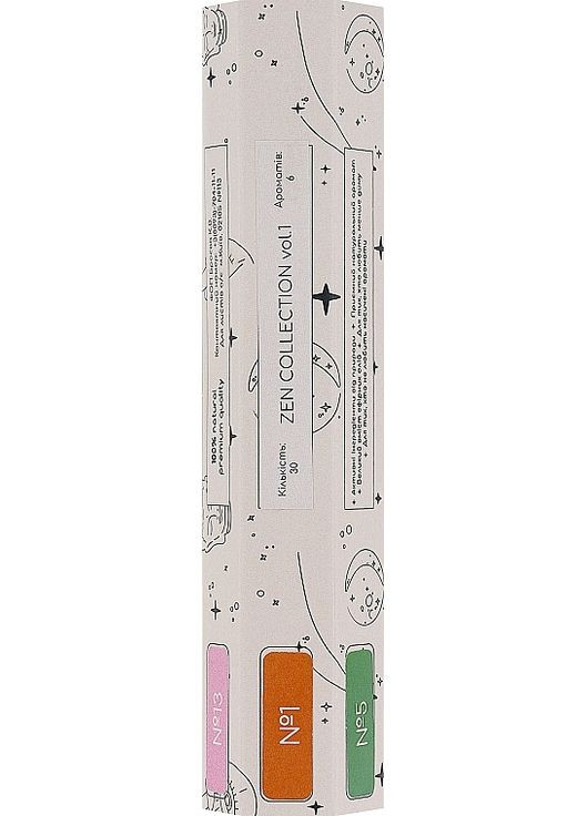 Аромапалички, 6 ароматів ZEN Collection vol.1 60шт (1373342-31022048) Eleven Eleven Aroma (368621297)