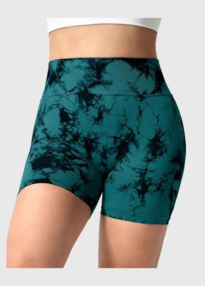 Велосипедки-шорты женские с пуш-ап TieDye 18680 M темно-зеленые Fashion (336873785)