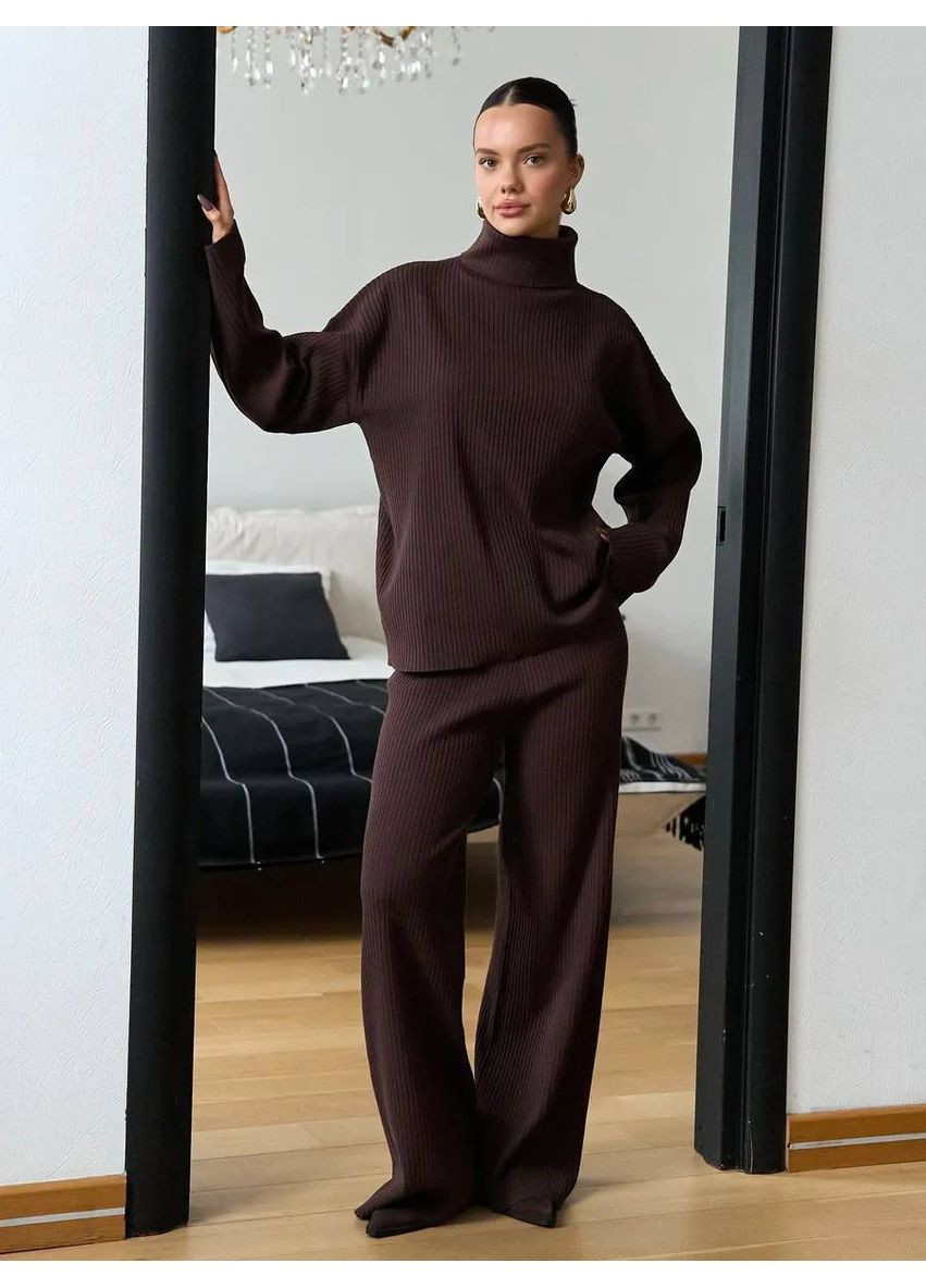 Женский костюм из ангора-рубчика в трендовом цвете | ЗАМЕР В ОПИСАНИИ GD/GL Модний простір (370853744)