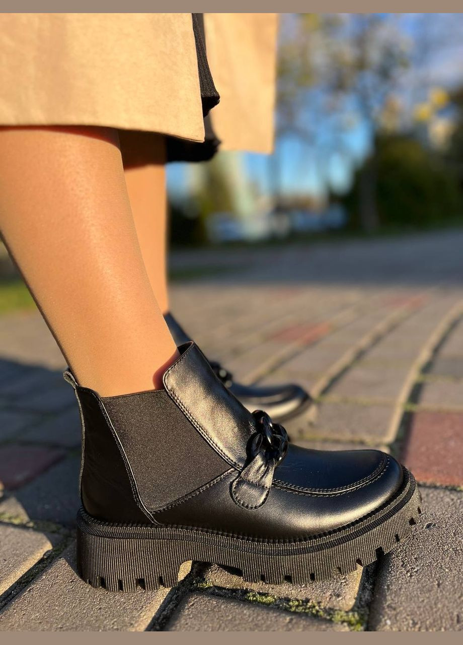 Жіночі черевики челсі з натуральної шкіри (1406) No Brand (313293416)