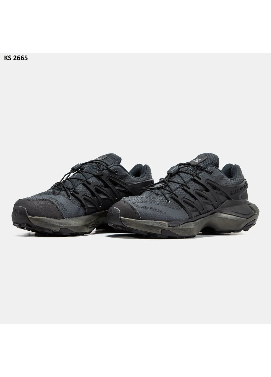 Черные демисезонные кроссовки мужские salomon xt pu.re advanced dark grey саломон хт черные No Brand