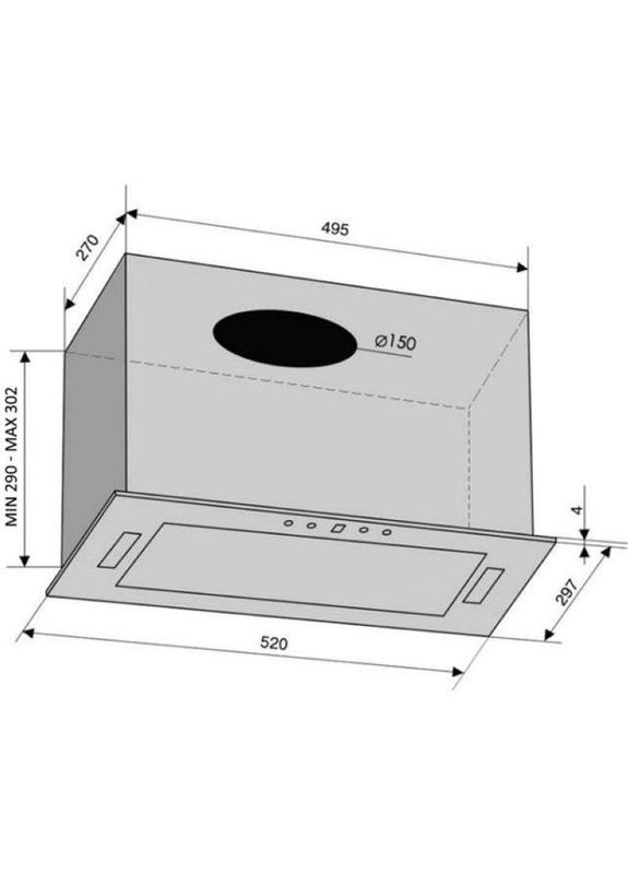 Встроенная вытяжка PUNTO 52 BG (1200) TRC Ventolux (314976604)
