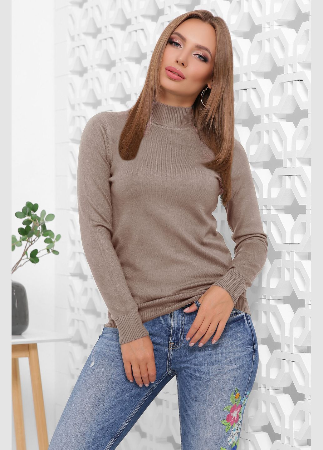 Жіночий гольф з воротником стійка (-golxf-1900) MarSe (360919905)