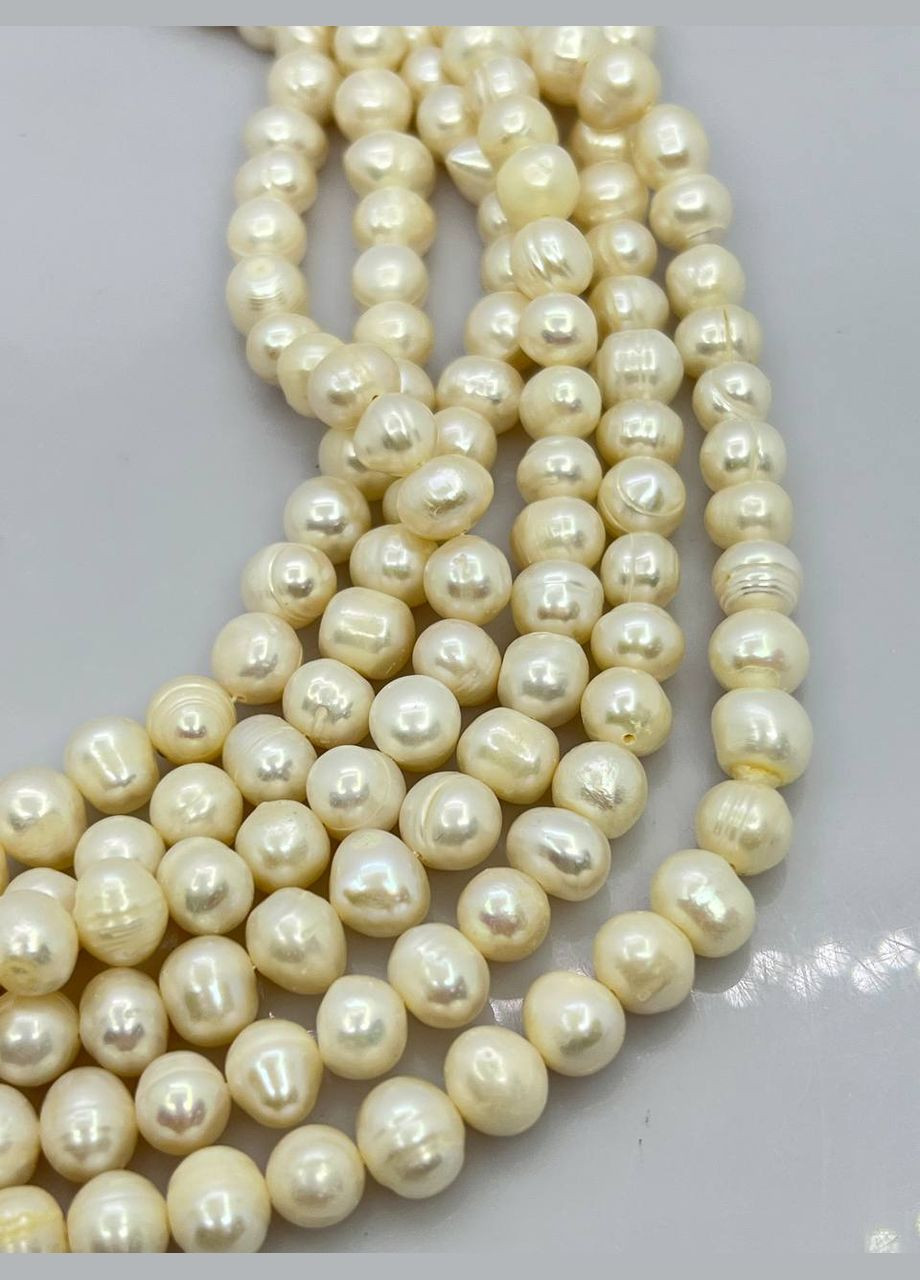 Жемчуг на нитке без замка 7-8 мм 40 см No Brand (313930979)