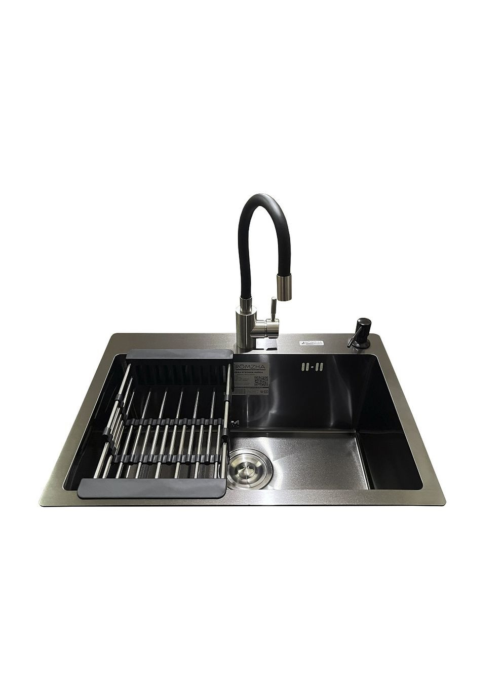 Комплект мийка + змішувач Arta U-550S BL (C) Romzha (315029736)