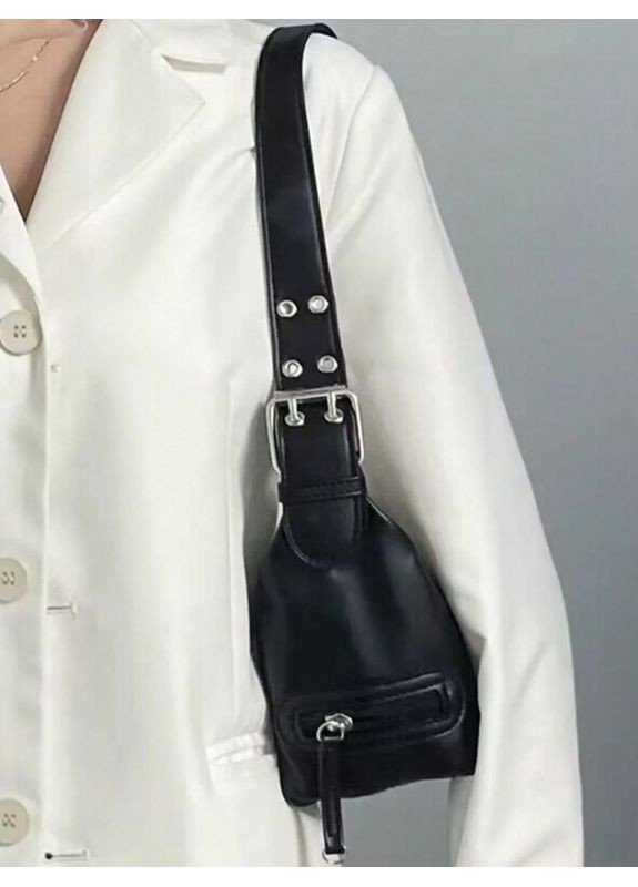 Сумка багет женская черная (RN-231) No Brand (352192196)