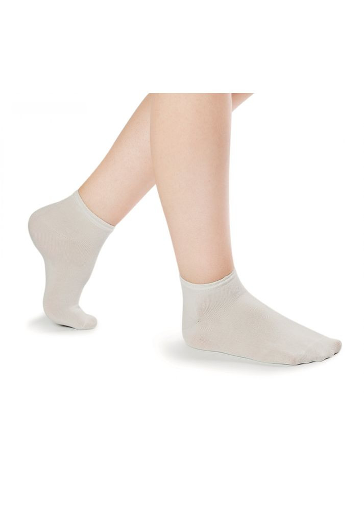 Белые носки бамбук летние короткие бесшовные дышащие organic bamboo светло серые 36-39 wo JILL ANTONY (314997297)