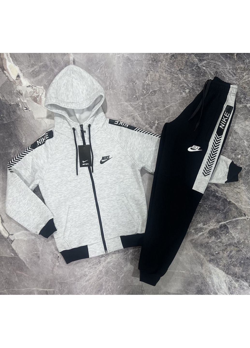 Теплий дитячий спортивний костюм Nike на флісі ✨ меланж, 36 (140) No Brand (371597954)