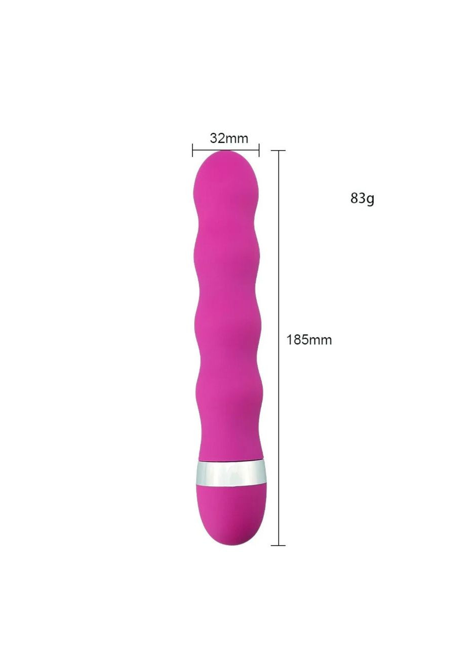 Вібратор для вагіни ребристий Vibrator для жінок, Вібраторігрушка для сексу рожевий 18 см China (317747761)