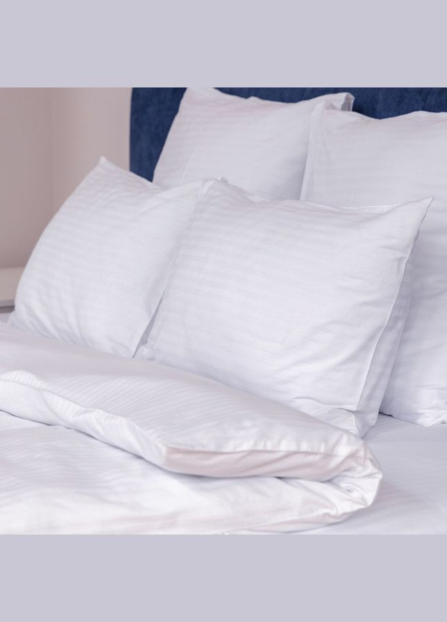 Простирадло Stripe сатин-страйп 220х240 см біле (93951487) SoundSleep (307088973)