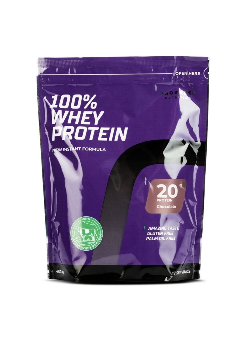 Протеин 100% Whey Protein, 460 грамм Шоколад Progress Nutrition (293421304)