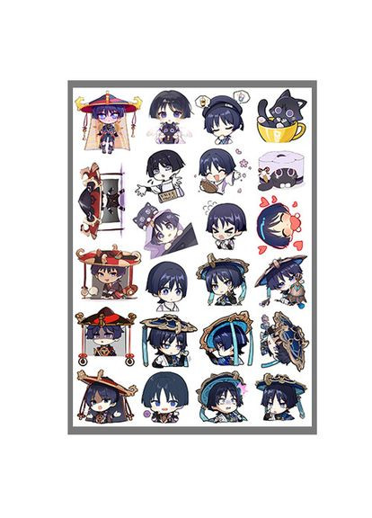 Стікери наклейки Мандрівник Скарамучча Геншин імпакт Genshin Impact А4 аркуш (stik_263) No Brand (326997195)