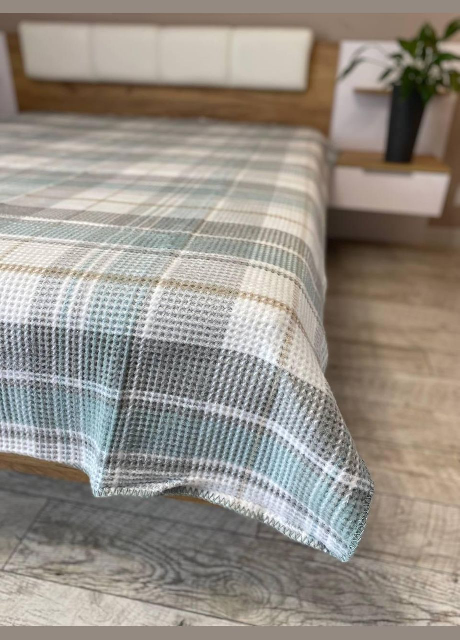 Плед Бавовна 180х220 Двоспальне Сірий (П4К-Aksu-001-03) No Brand (308754812)