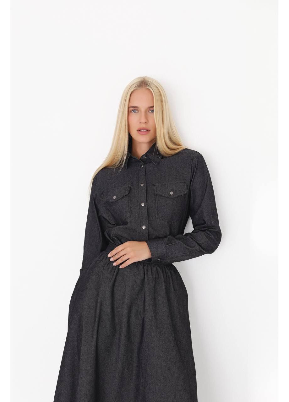 Джинсова спідниця міді А-силуету MonCher (363849315)