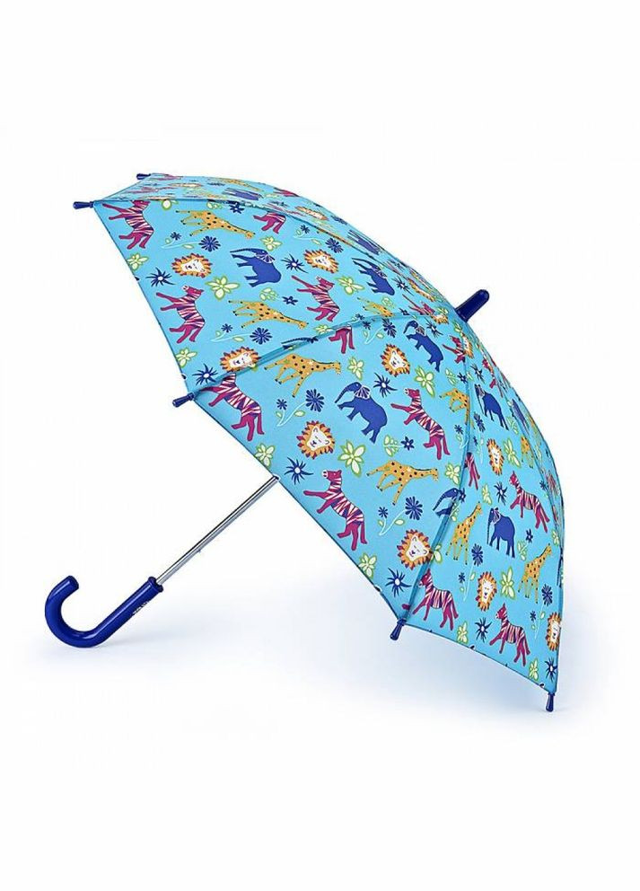 Блакитна} парасолька-тростина дитяча junior-4 c724 jungle chums (джунгли) Fulton (303401052)