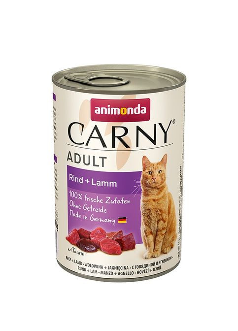 Влажный корм Carny для кошек c говядиной и ягненком 400 г (4017721737210) Animonda (279573426)