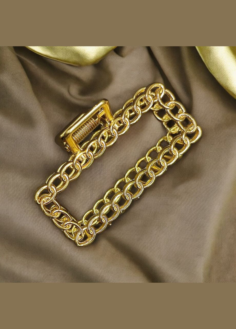 Заколка краб для волос в цвете золото 7 см No Brand (314806647)