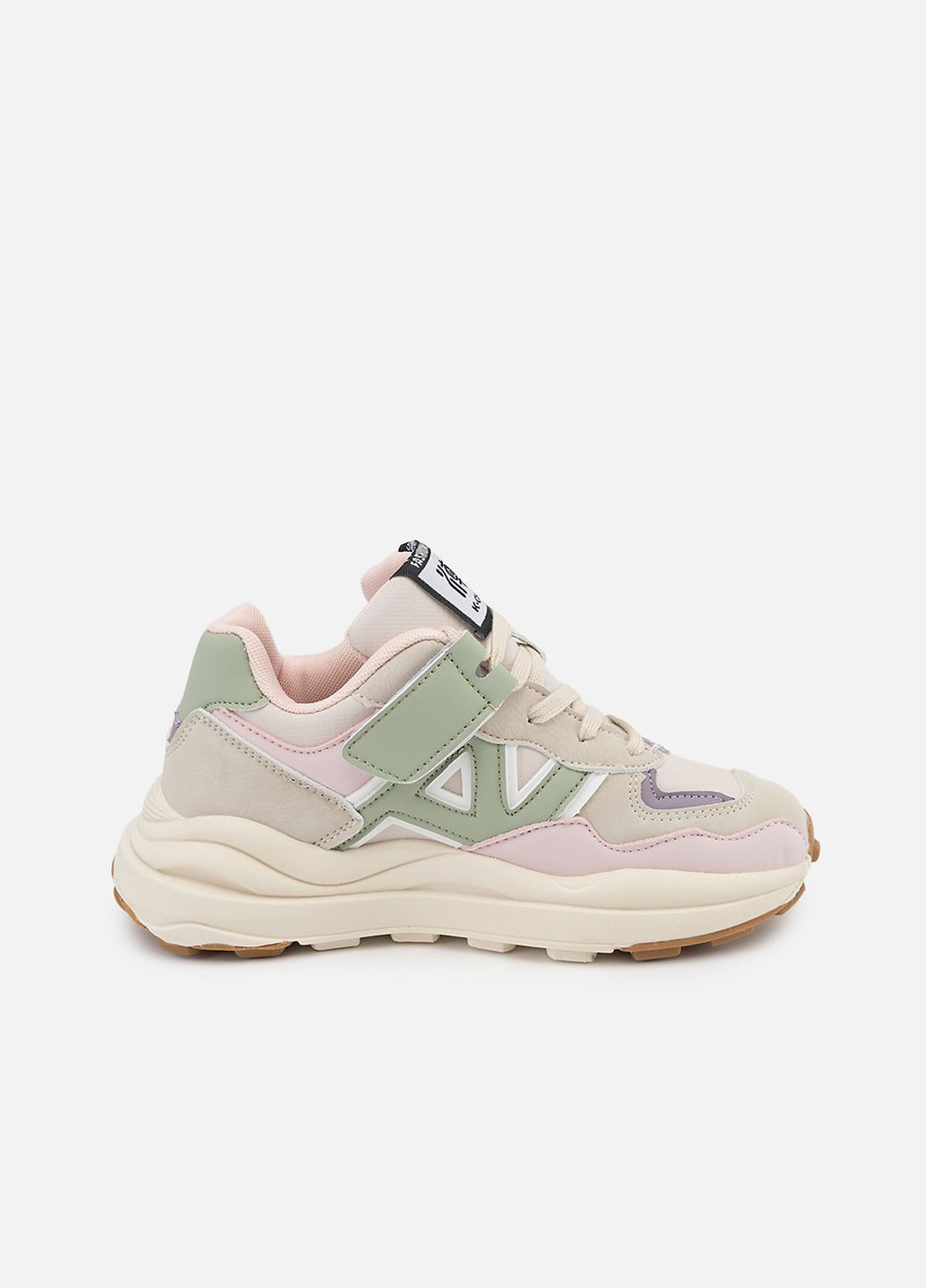 Бежеві осінні кросівки на платформі для дівчинки колір бежевий cb-00256214 Kimboo