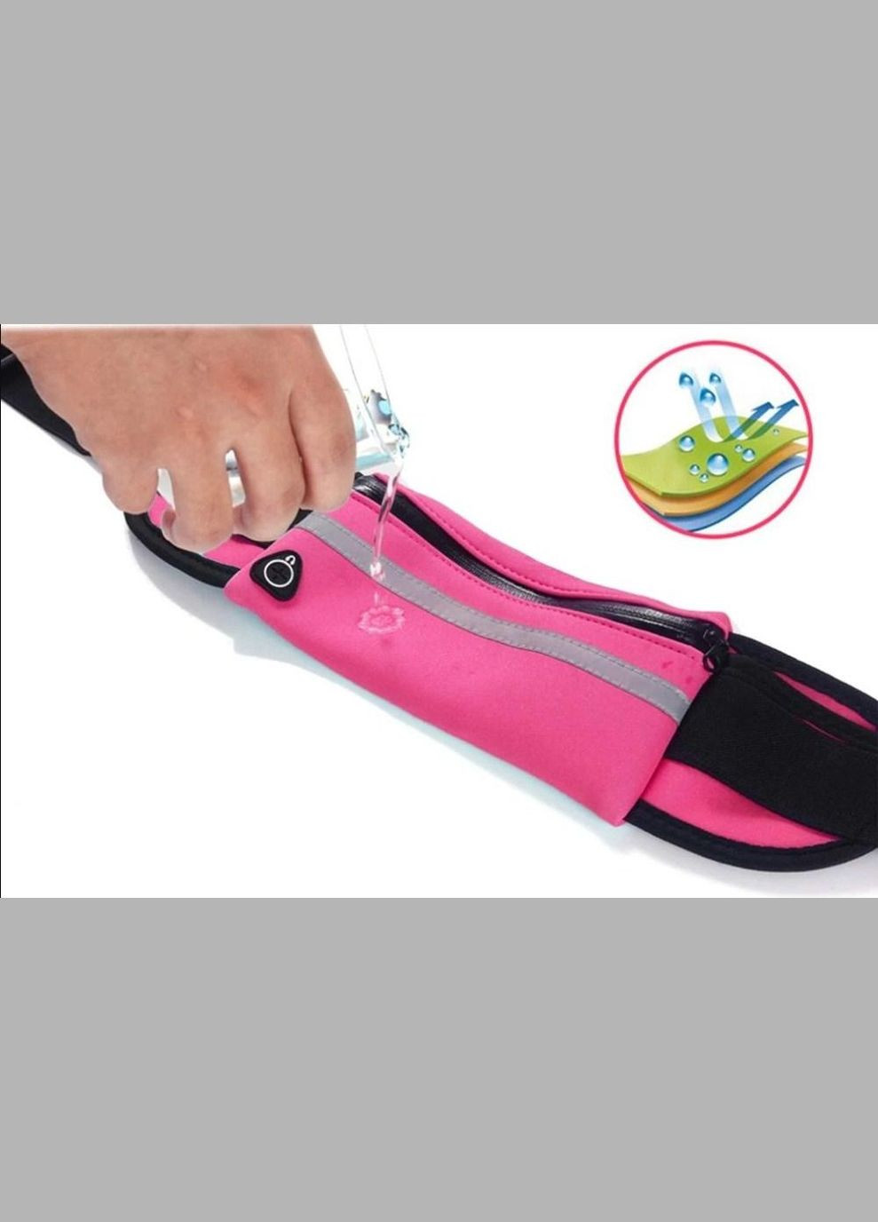 Сумка для бега на пояс RunningBag с карманом на бутылку (HbP0506204) No Brand (329443954)