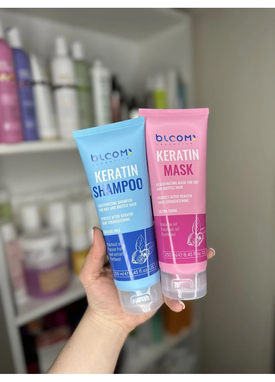 Комплект для домашнего ухода Keratin Shampoo 250 ml + Keratin Mask 250 ml Bloom (388364540)