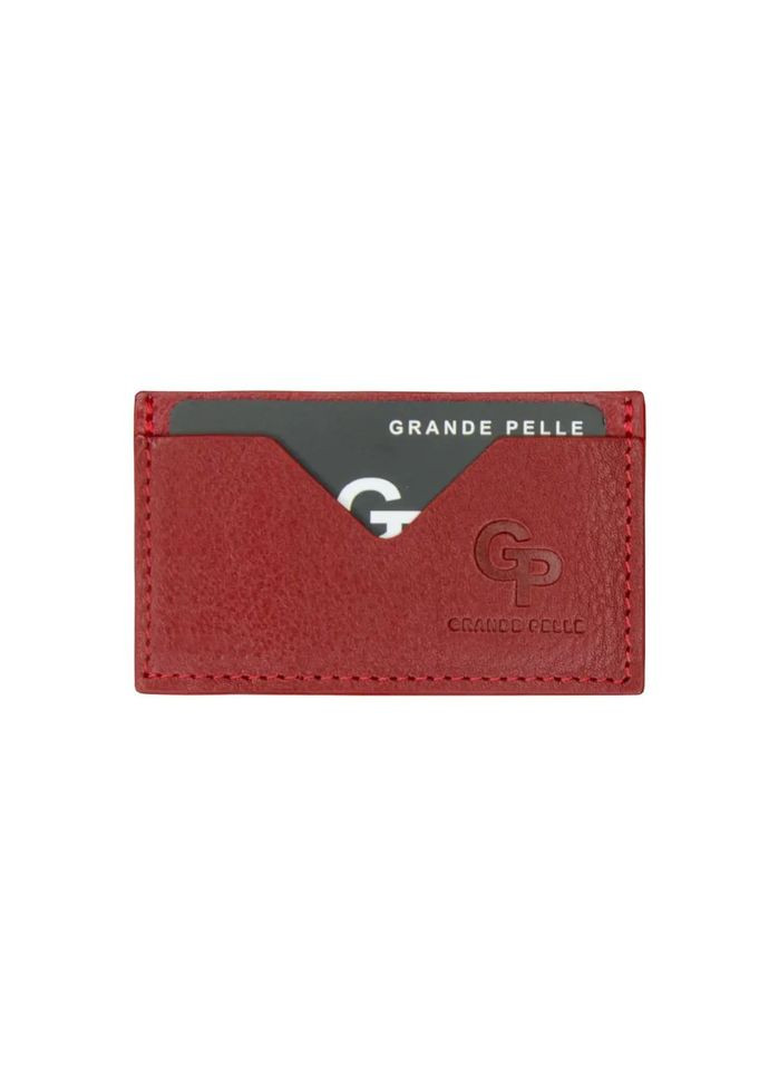 Кардхолдер 300660 красная кожа гладкая Grande Pelle (298684280)