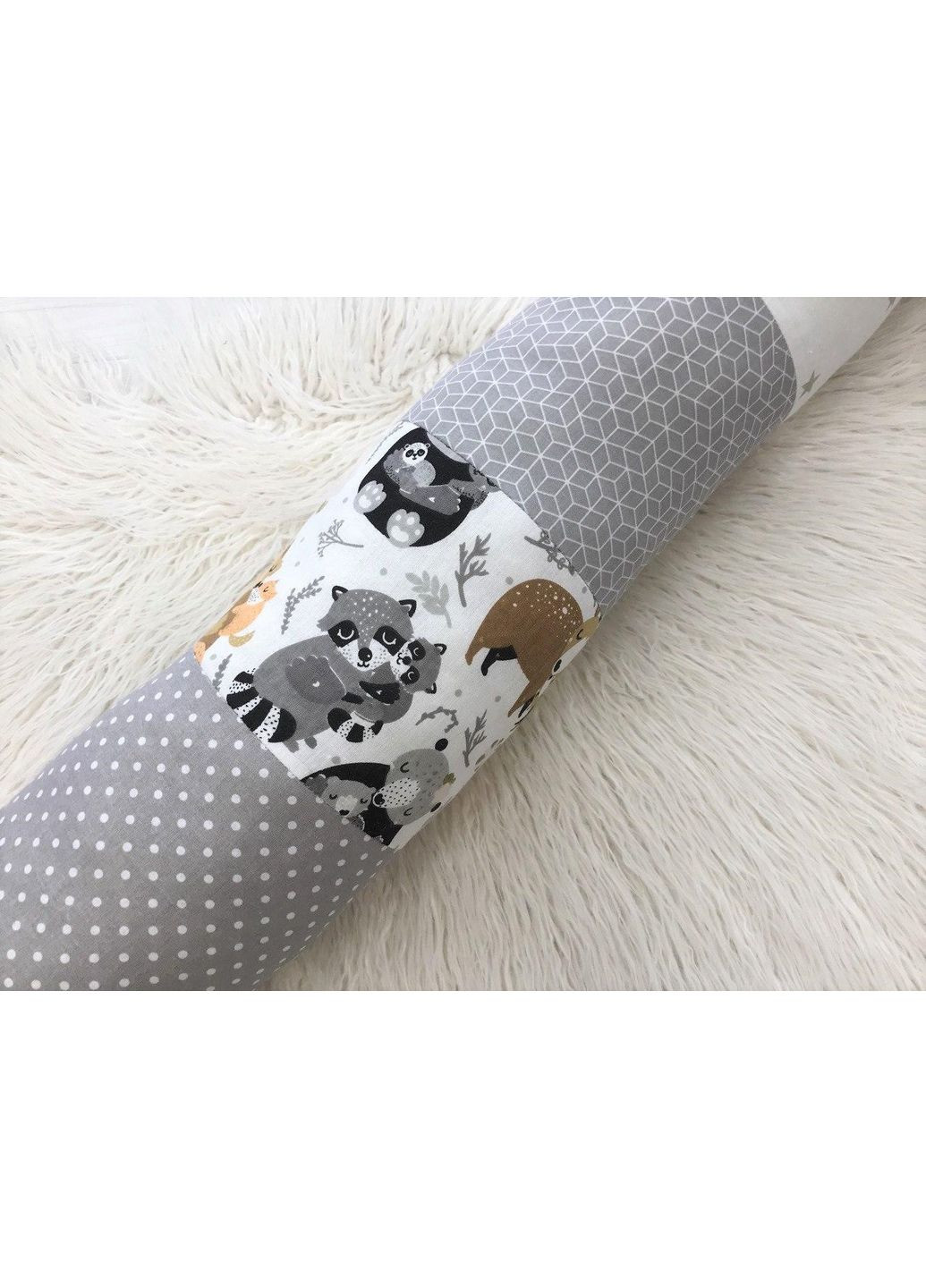 Бортик валик бежево-серый "Собачка" Moontime (366891590)