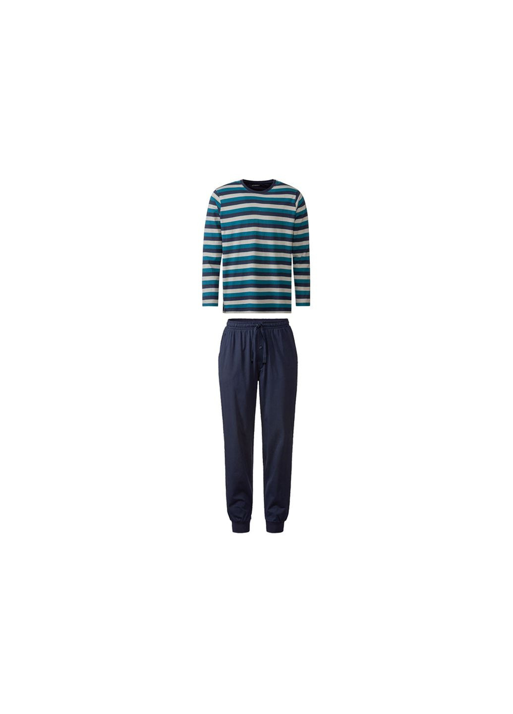 Піжама (лонгслів і штани) для чоловіка 381990 темно-синій Livergy (267959902)