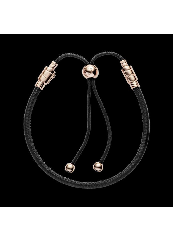 Браслет Пандора кожаный с застежкой 14K розовым золотом 588059CBK Kabluchka (355346147)