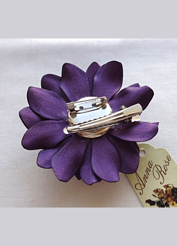 Шпилька брошка квітка з фоамірану ручної роботи "Фіолетова Жоржина" No Brand (349842337)