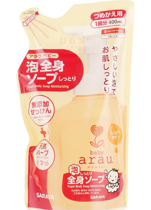Детская гель-пена для купания, увлажняющая Full Body Soap (дой-пак) 400ml (324335-22922) Arau Baby (368644843)