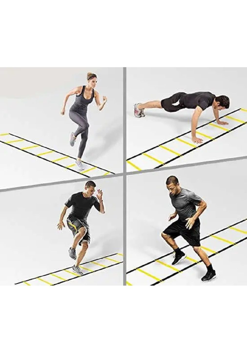 Координаційні сходи для тренувань із регульованою відстанню між сходинками 600х50 см 12 сходинок (477672-Prob) Unbranded (298967497)