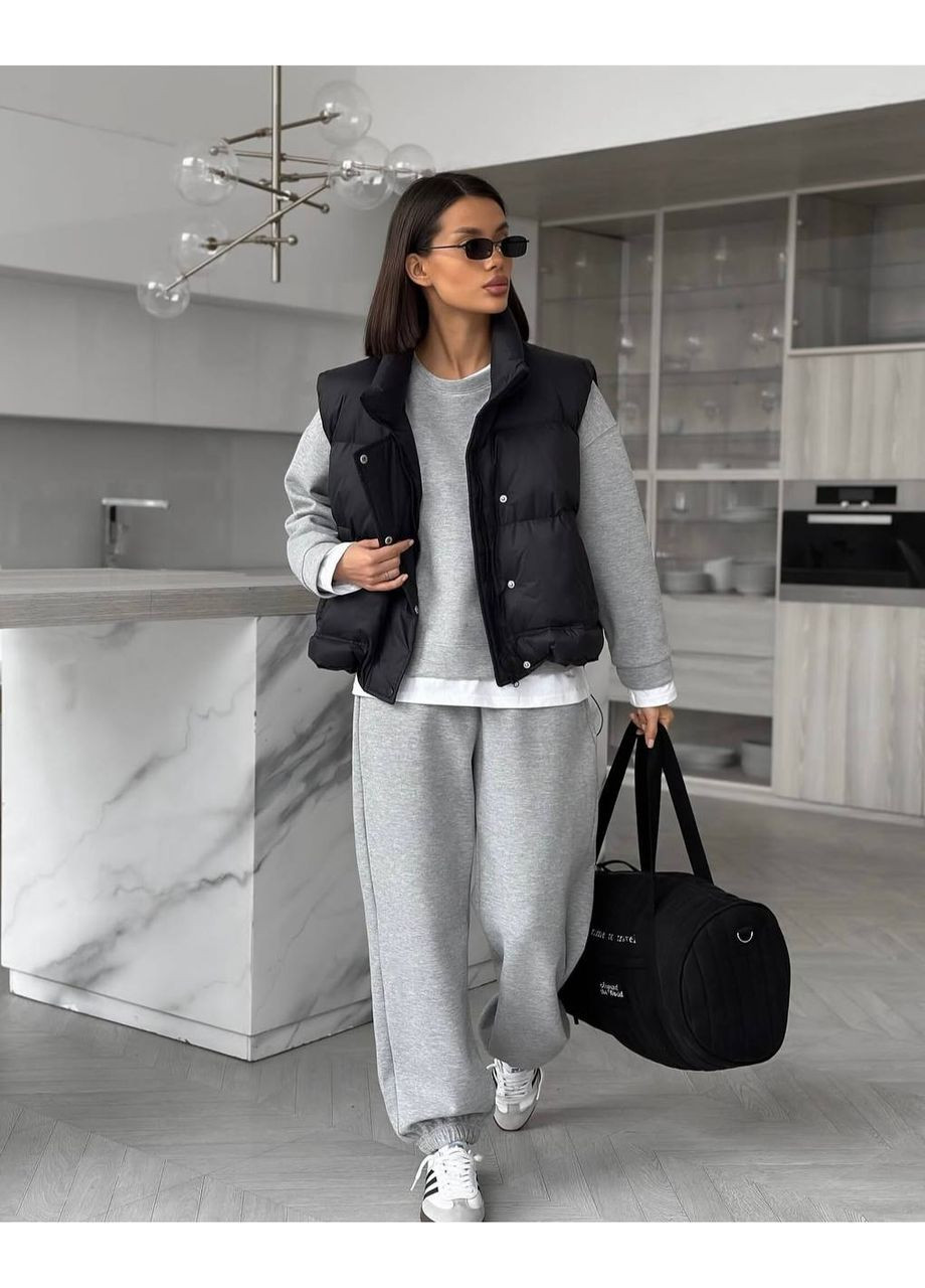 Женский спортивный костюм оверсайз на флисе MonCher (354225398)