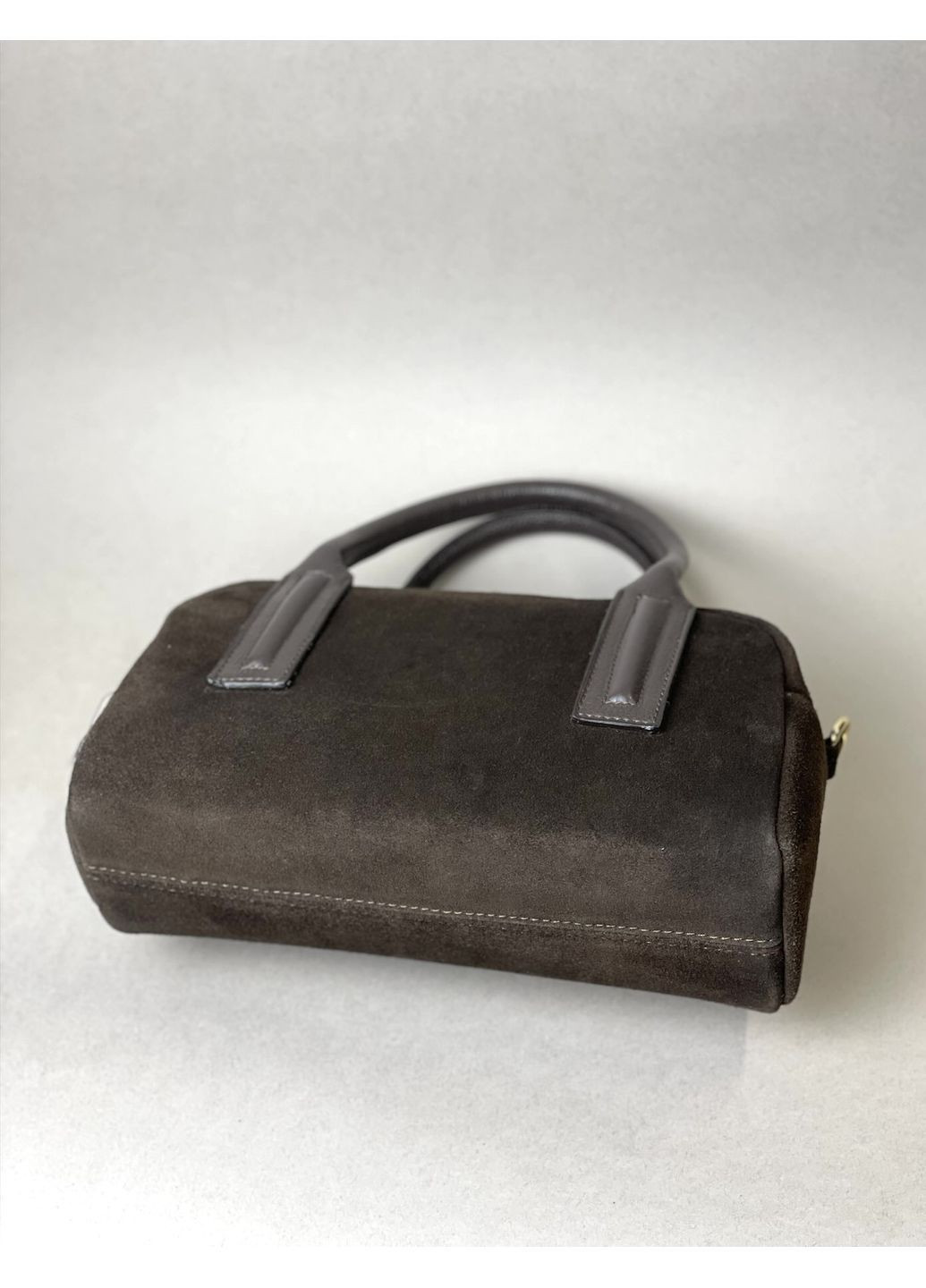 Итальянская женская сумка из натуральной замши и кожи Классическая сумка на ручках + длинный ремешок Virginia Conti Кросбоді (368706775)