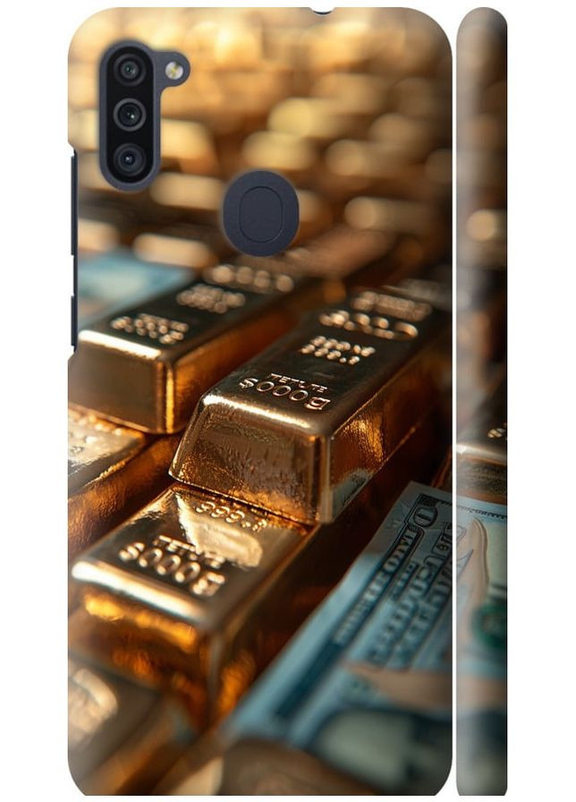 3D пластиковий матовий чохол 'Сяйво золота' для Endorphone Samsung Galaxy A11 A115F (291128797)