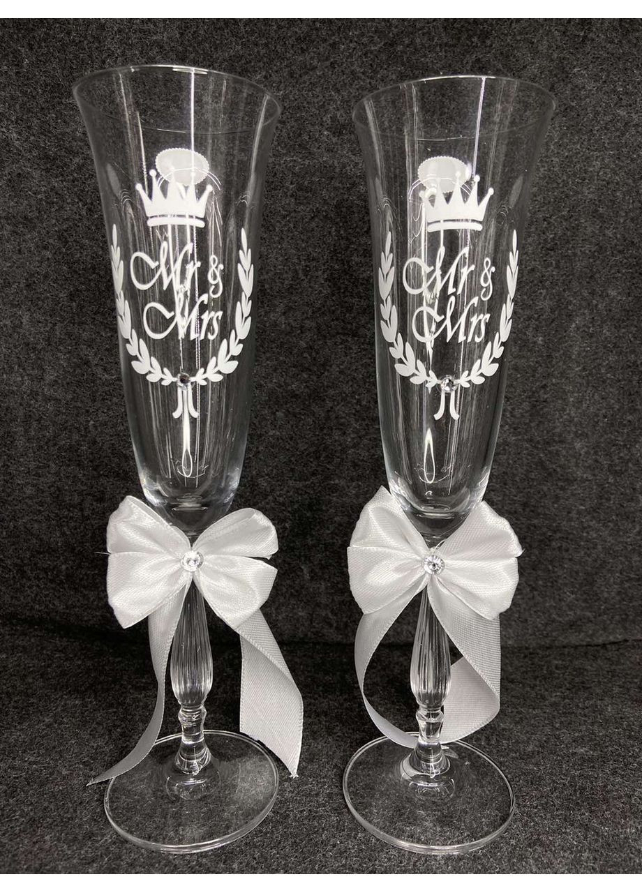 Весільні бокали (келихи) для шампанського з розписом Bohemia (367056091)