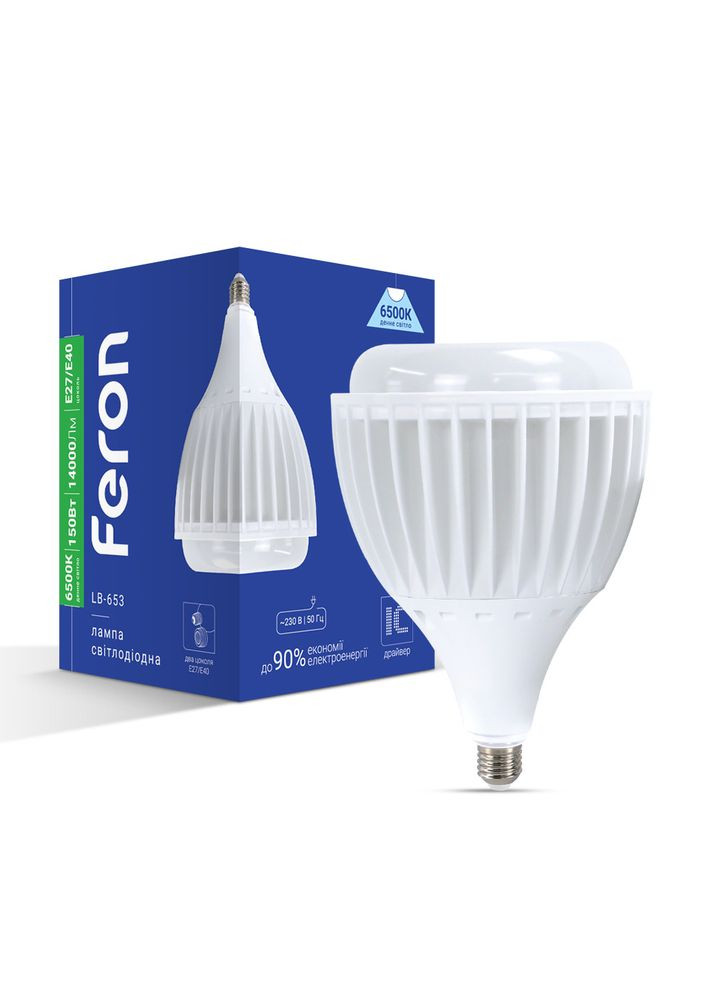 Світлодіодна лампа LB-653 150 Вт Е27-E40 6500 K Feron (361066874)