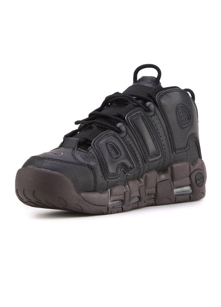 Чорні Осінні кросівки чоловічі nike air more uptempo black brown найк аір мор аптемпо No Brand